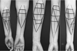 axiom of infinity written out turned into a minimal fine line tattoo tattoo idea