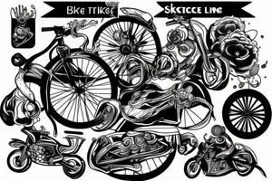Bike cycling tattoo idea