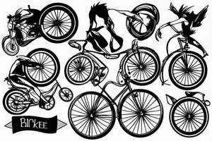 Bike cycling tattoo idea