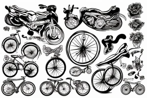 Bike cycling tattoo idea