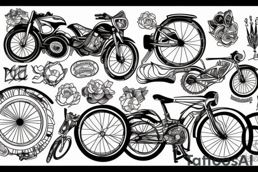 Bike cycling tattoo idea