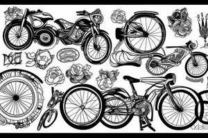 Bike cycling tattoo idea
