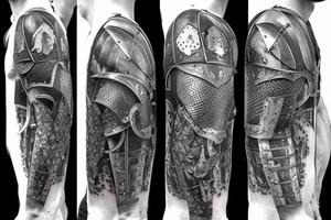 Knight in armor with longsword tattoo idea