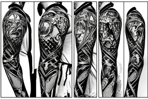 Knight in armor with longsword tattoo idea