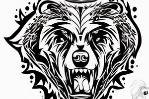 Angry Bear tattoo idea
