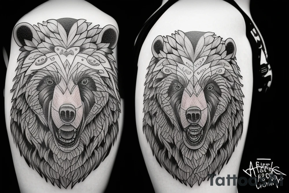 Angry Bear tattoo idea