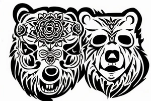 head of the evil bear tattoo idea