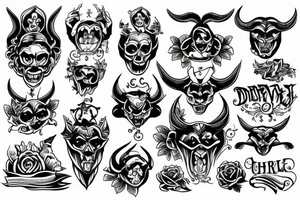 Church with devil tattoo idea