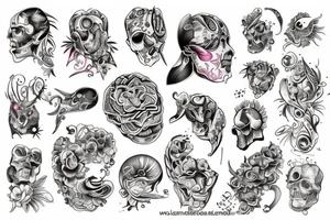 symboles alchimiques colores tattoo idea