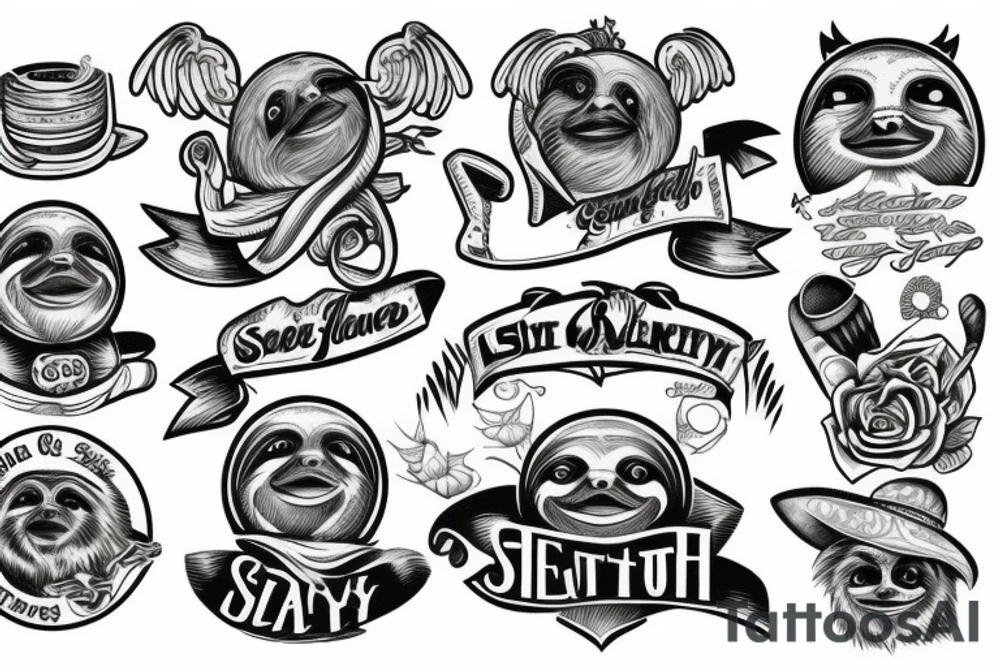 Sloth tattoo idea