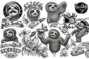 Sloth tattoo idea
