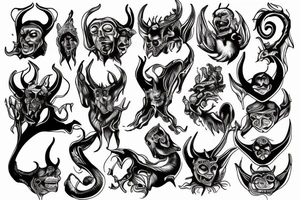 Devil in church tattoo idea