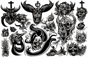 Devil in church tattoo idea