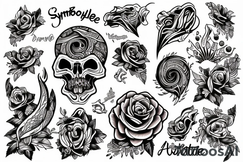 symboles alchimiques colores tattoo idea