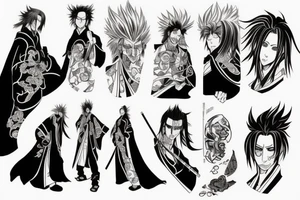 the piece оf Manga with Shunsui Kyōraku tattoo idea