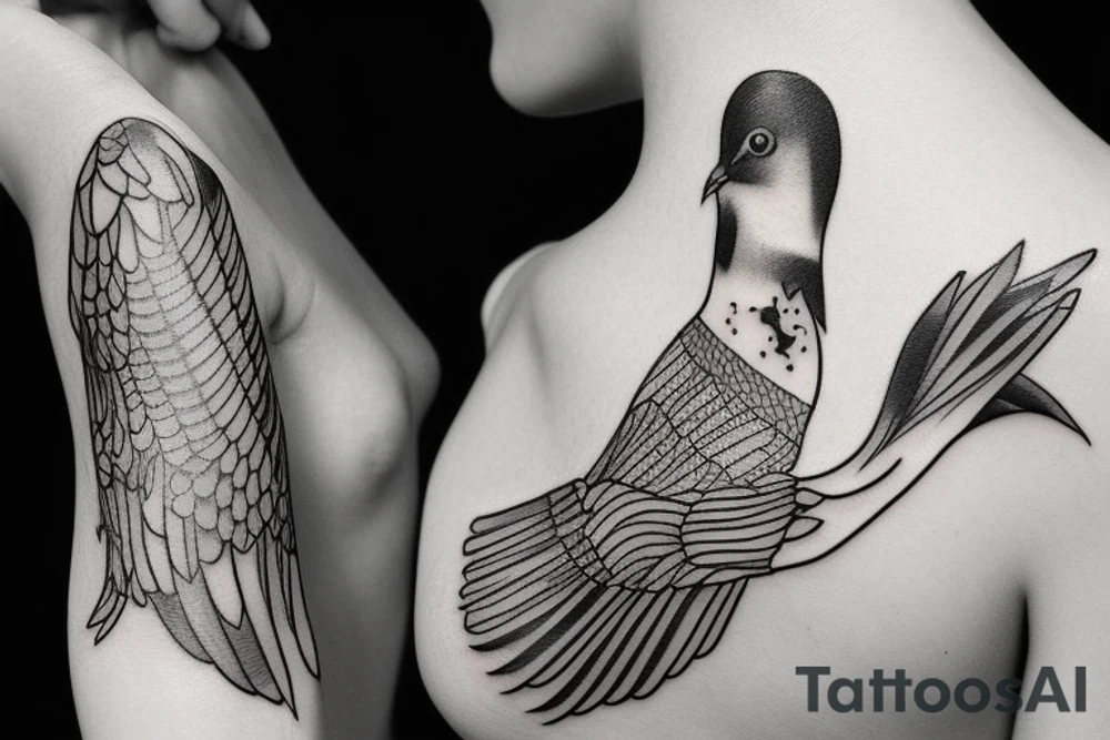 Pigeon gave birth tattoo idea
