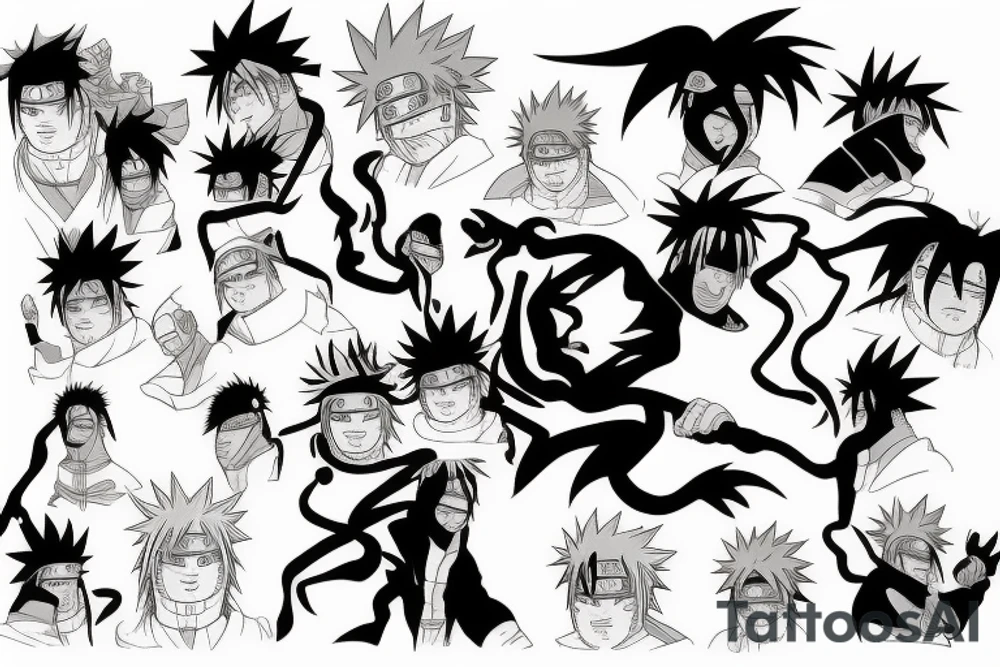 Naruto and Kurama tattoo idea
