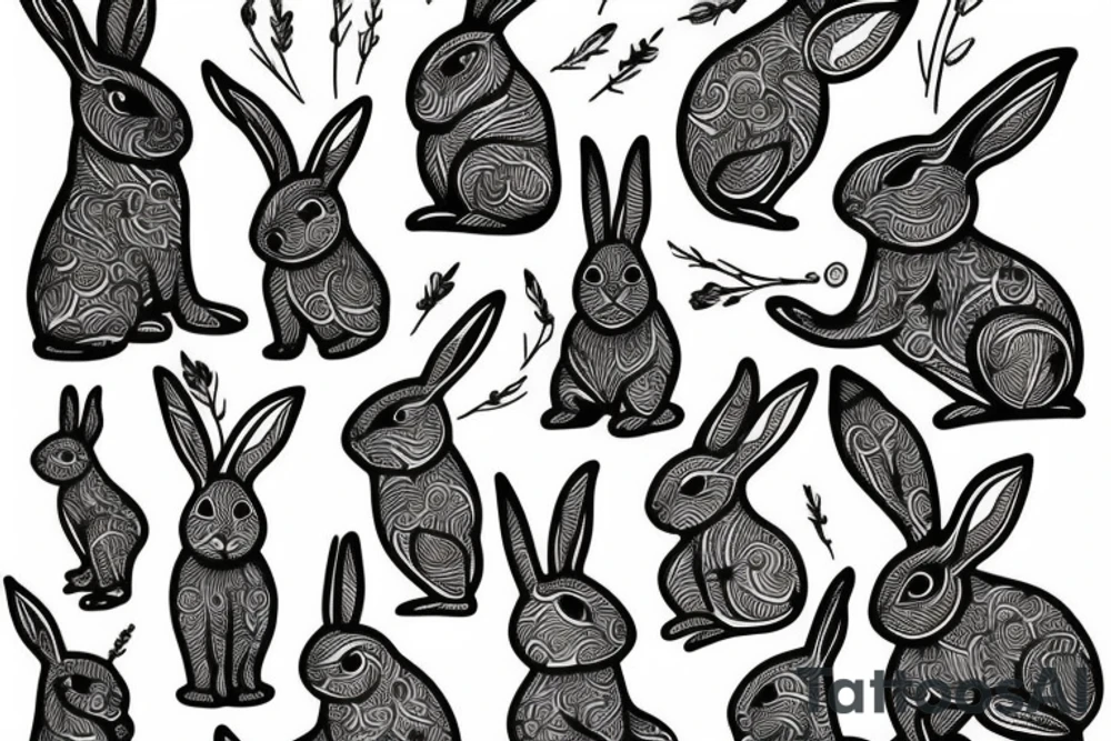 rabbit tattoo idea