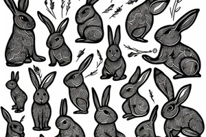 rabbit tattoo idea
