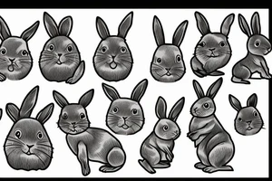 jumping rabbit tattoo idea