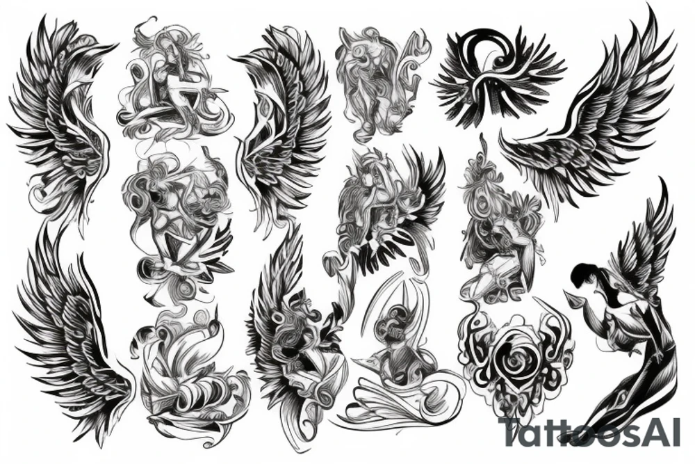 Angel on back tattoo idea