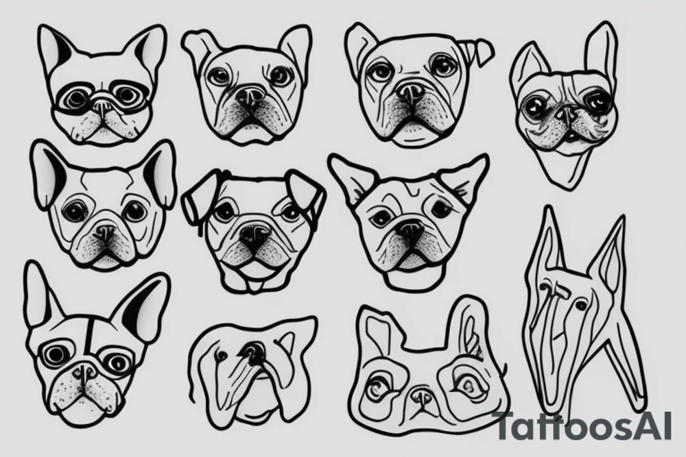 Single line dog tattoo idea