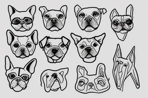 Single line dog tattoo idea