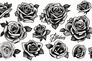 bouquet of roses tattoo idea