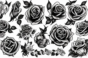 "LfL" with roses tattoo idea