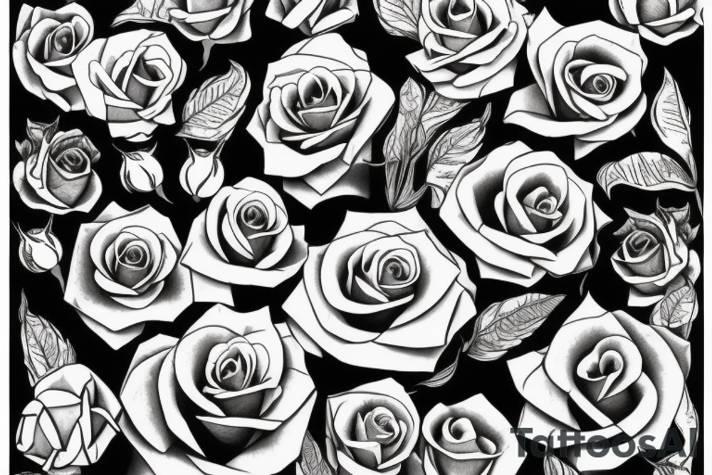 "LfL" with roses tattoo idea