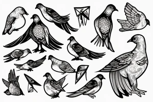 pigeon fuck a baby tattoo idea