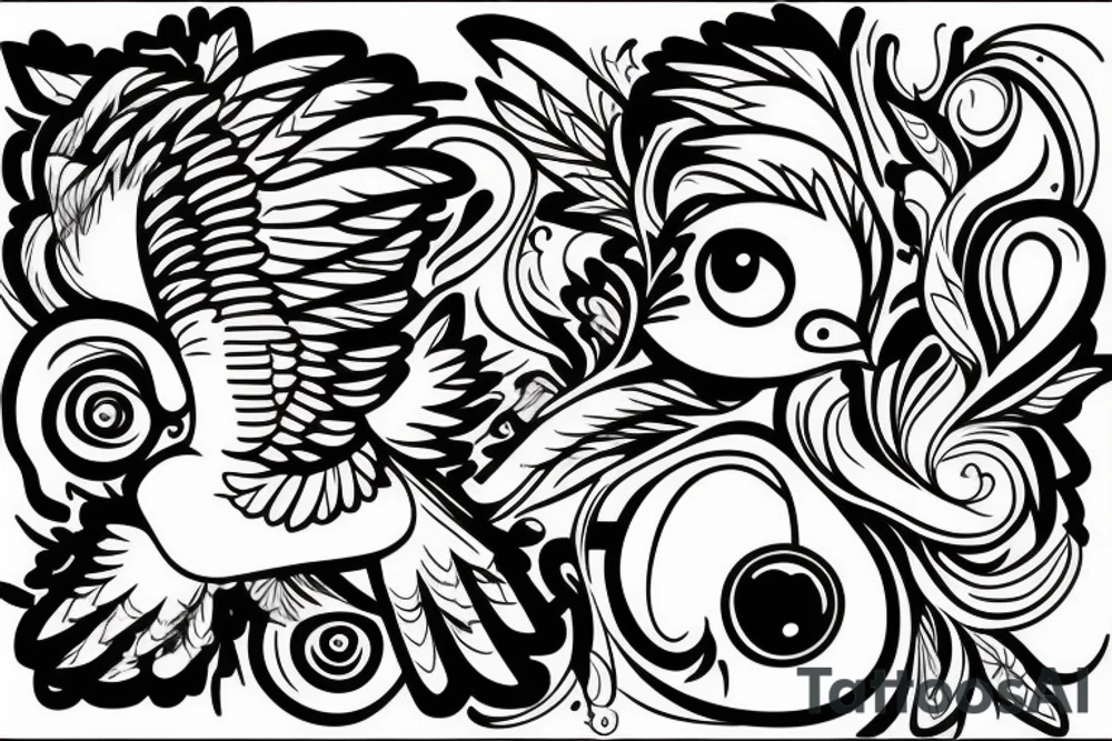pigeon fuck a baby tattoo idea