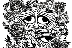 Look at me with an eye from above tattoo idea