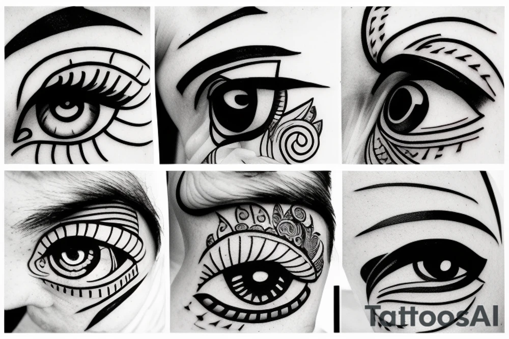 Look at me with an eye from above tattoo idea