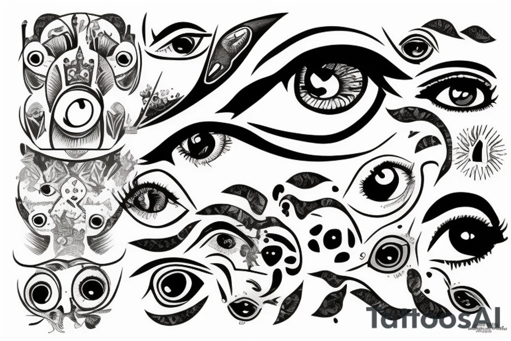 Look at me with an eye from above tattoo idea