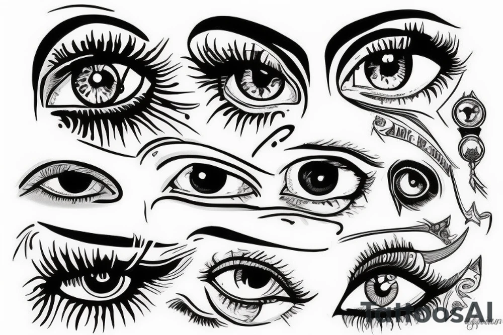 Look at me with an eye from above tattoo idea