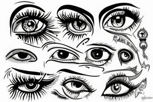 Look at me with an eye from above tattoo idea