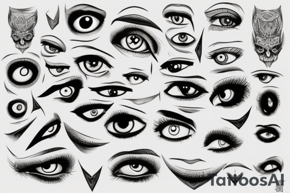 Look at me with an eye from above tattoo idea