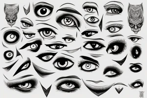 Look at me with an eye from above tattoo idea