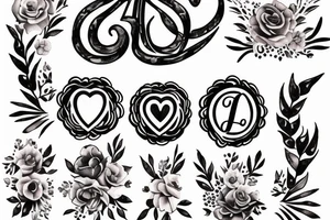 Design the name of anne with love symbol tattoo idea