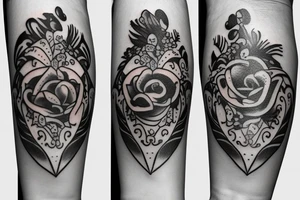 Design the name of anne with love symbol tattoo idea