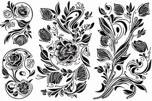 semicolon and lilac flower combination tattoo idea