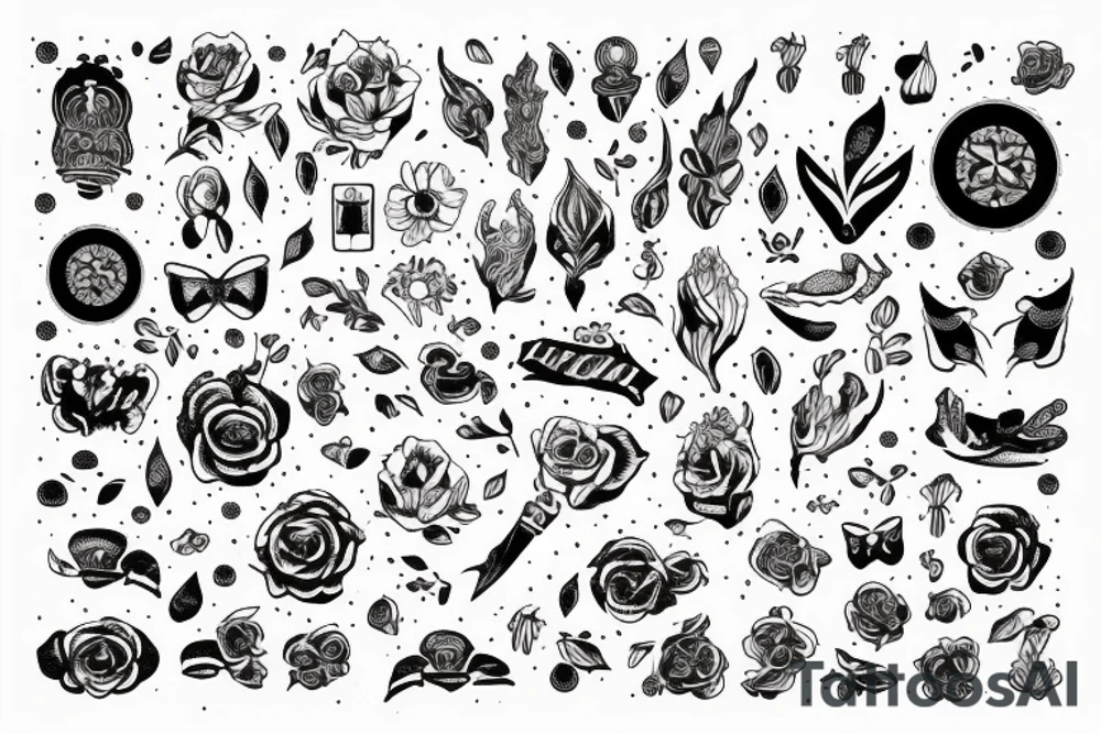 птица с цветами tattoo idea
