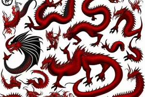 red dragon with stalin tattoo idea