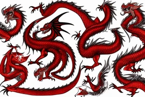 red dragon with stalin tattoo idea