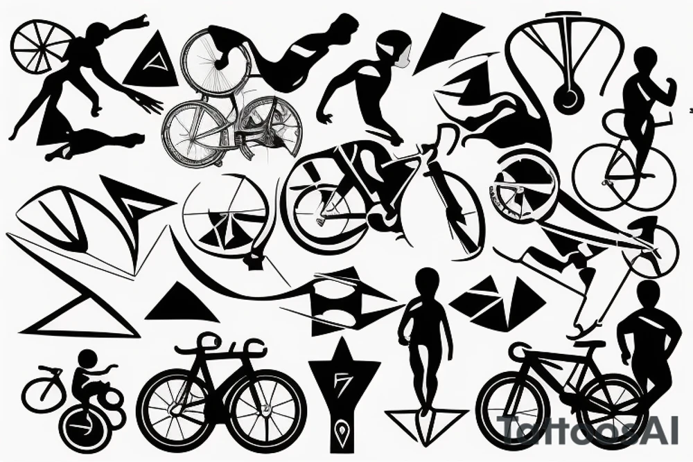 Triathlon meaning swim bike run tattoo tattoo idea