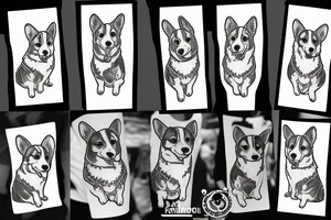 Corgi pembrok tattoo idea