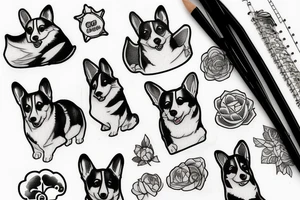 Corgi pembrok tattoo idea