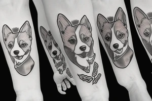 Corgi pembrok tattoo idea