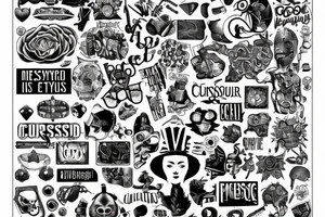 Word curiousity in style crossword tattoo idea